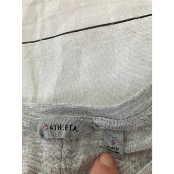 Athleta Long Sleeve Long Length Shirt Modal Blend Side Slits Gray Size Small - Picture 8 of 9